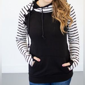 Black and White Double Hoodie